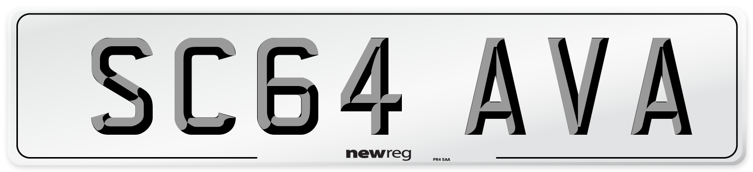 SC64 AVA Number Plate from New Reg